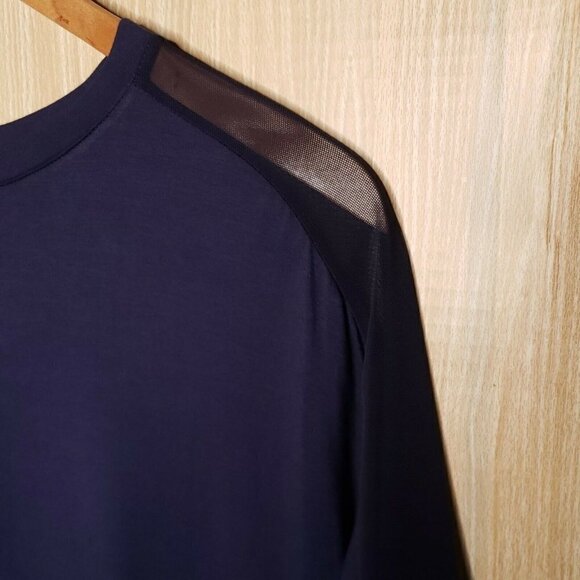 levelwear Womens New Navy Short Sleeve Activewear Top Small - Picture 4 of 7